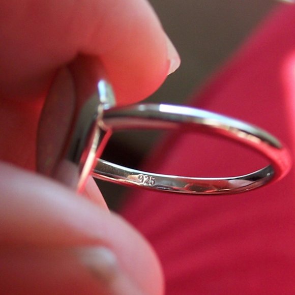 925 STERLING SILVER Lab Created Mystic Shape White Opal Ring - Picture 12 of 16